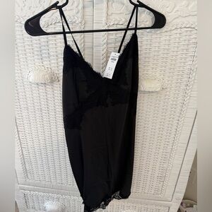 Black Lace Trim Slip Dress - Abercrombie NWT